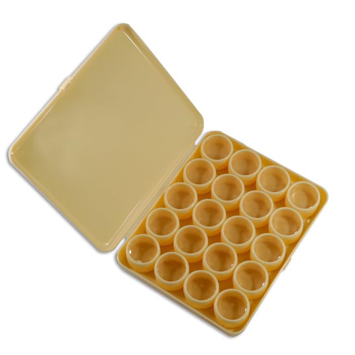 NGS Tools Plastic Box for Storing Stones and All Other Dynamic Uses Jewellery Tools, Round, Orange 20 Piece