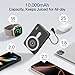 2026 Updated M3 Ultra Slim 0.4'' Wireless Power Bank, 10000mAh Magnetic Portable Charger with Built in Cable and Strap, LED Battery Pack Travel Essentials for iPhone 17/16/15/14/13/12/Pro Max Andriod
