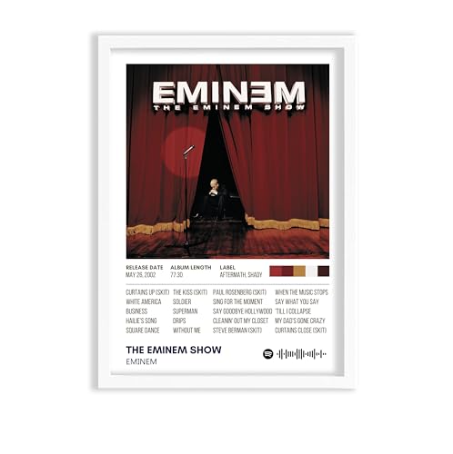 Image of Eminem Music Poster 13x19 Inch Unframed | 300 GSM Matte Board Paper with Peel & Stick Tape Included | Rap Hip Hop Wall Art | Posters for Wall | Home Decor | Wall Decor Items | Room Decoration Items