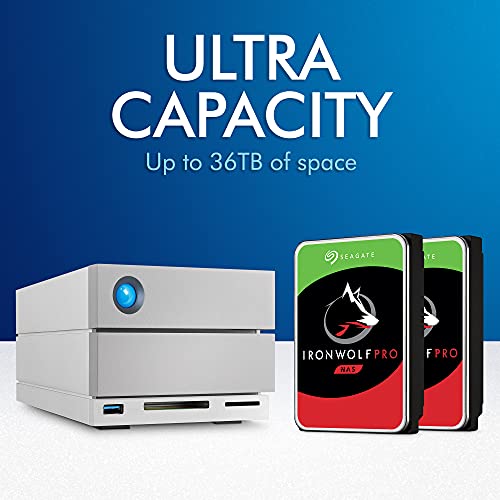 image for LaCie 2big Dock RAID 36TB External RAID Hard Drive HDD with SD Card CF