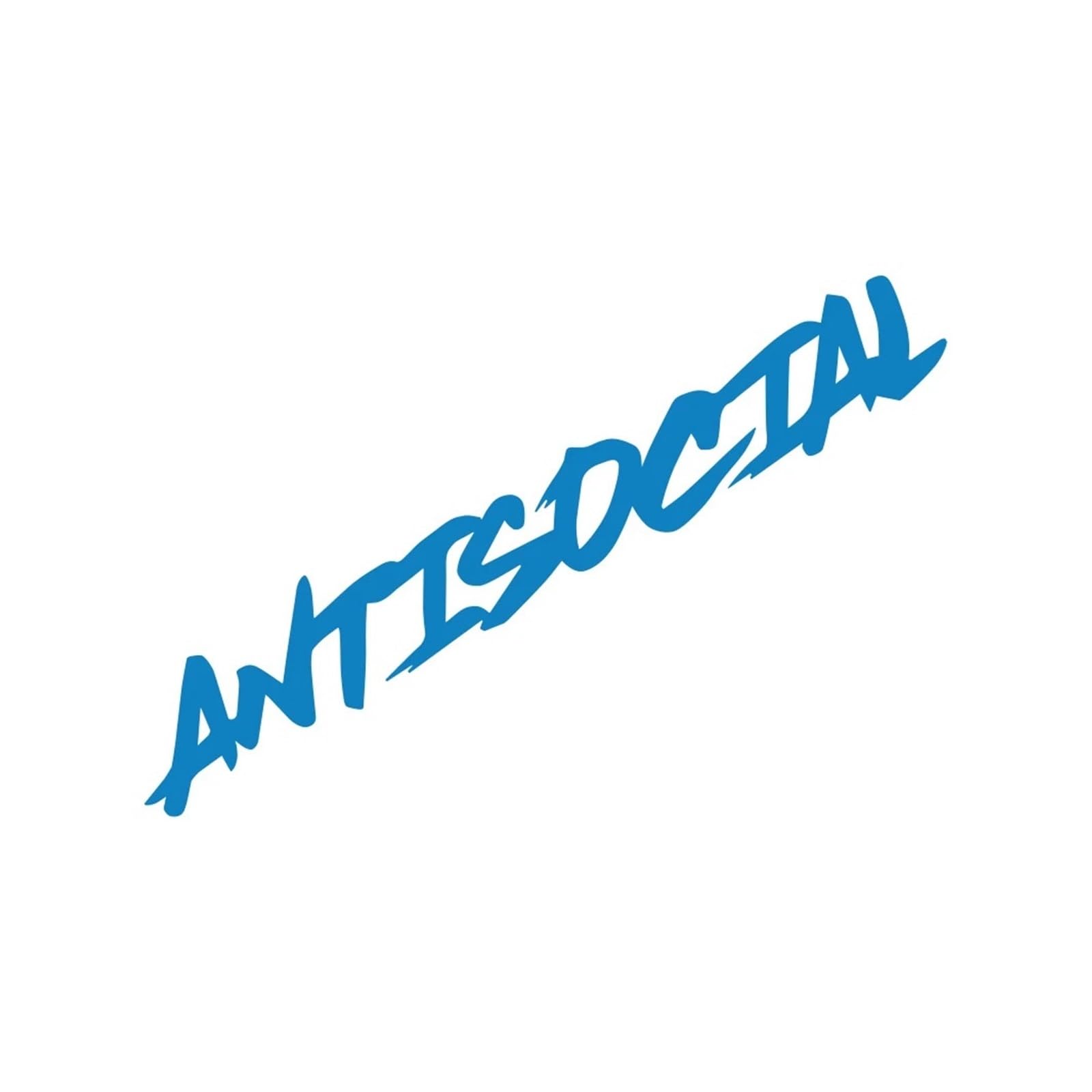 Colorful Antisocial Car Stickers Beautiful Vinyl Decal Personality Waterproof Decorative Accessories(Blue,30x4.9cm)
