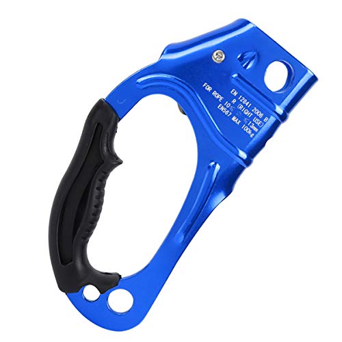 Yuehuam Hand Ascender Rock Clambing Descender Grasp Clamp Outdoor Mountaineering Climbing Right Rappelling Gear Equipment Rope Clamp for 8-13mm Rope