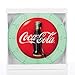 Mark Feldstein & Associates Coca Cola Bottle Round Vintage Red Button Logo 12 x 12 Glass Wall Clock
