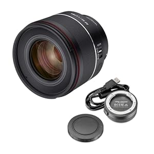 SAMYANG AF 50mm F1,4 II FE für Sony E + Samyang Lens Station – Standard Autofokus Objektiv für spiegellose Systemkameras von Sony, für Vollformat und APS-C Sensoren + Docking-Station für System Update