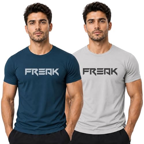 Image of 3Colours RGB Men's Gym Wear T-Shirt - Moisture-Wicking, Quick-Dry, Athletic Fit Workout Tee -Freak