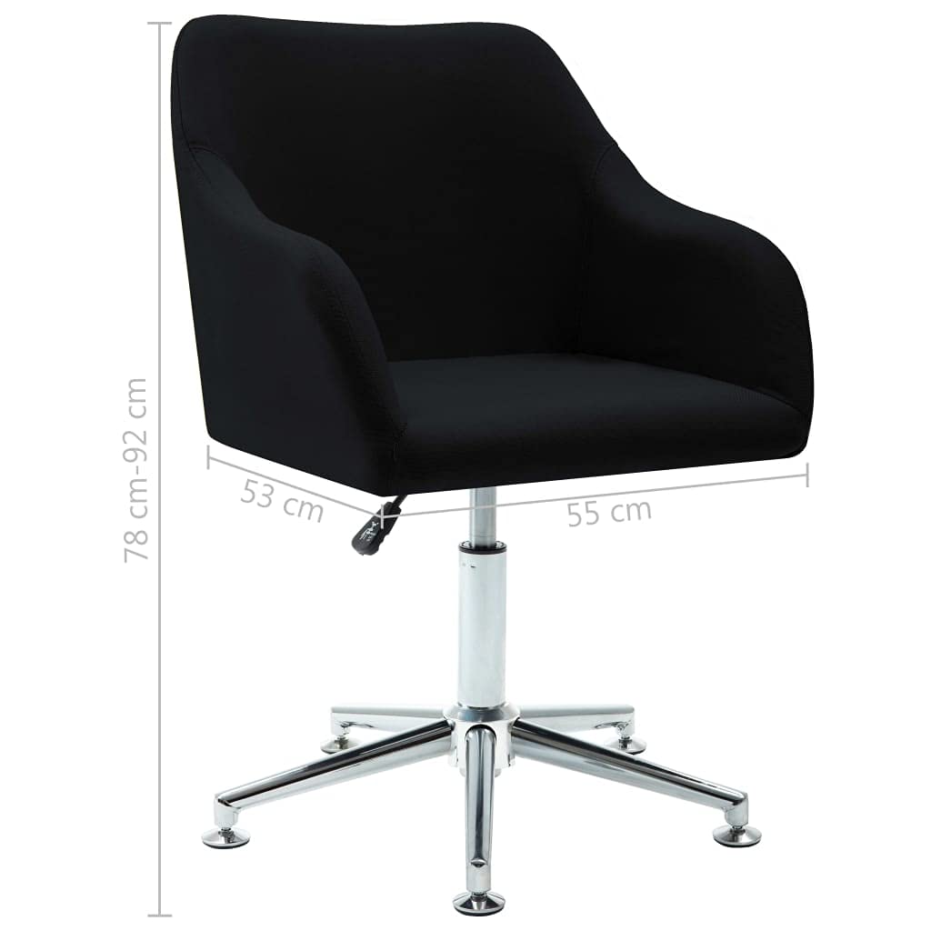 Krzesło do jadalni obrotowe, czarne, tapicerowane podłokietnikami, ergonomiczne, do kuchni, salonu, biura, jadalni, z regulacją wysokości, drewniana rama, nogi stalowe, nowoczesne, wygodne