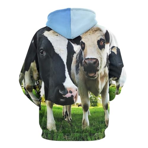 Sweat à Capuche Vache des Prés pour des Week-ends Cocooning Décontractés en Taille S - 3