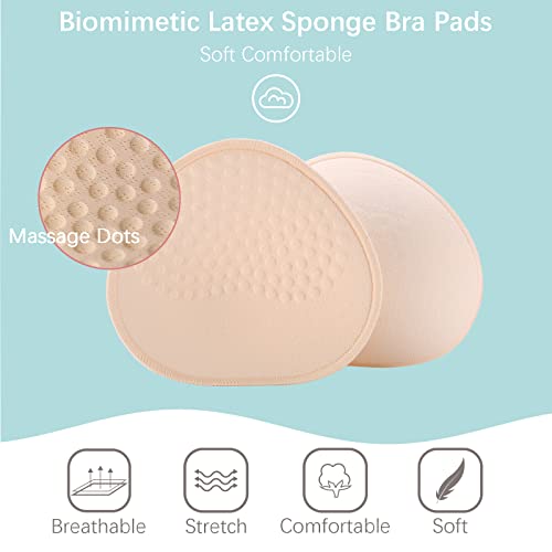 Bra Pads Inserts, 4 Pairs Chest Pad For Sports Bra, Bra Cups Inserts Sew Removable Bra Pads For Bikini & Swimwear - Xxl #TOP2