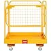 BestEquip Forklift Safety Cage Aerial Rails 36x36 Inch Forklift Safety Cage Work Platform Heavy Duty Steel Construction Fold Down Lift Basket 1102 Lbs Capacity