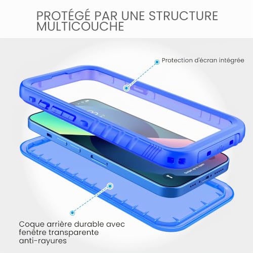 Coque iPhone 13 antichoc étanche IP68 protection intégrale
