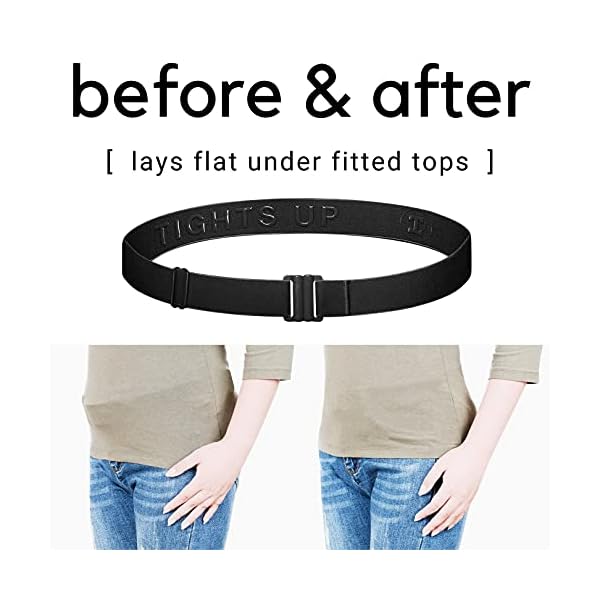 Tights Up Stretch Belt | Fully Adjustable Waist Belt | Metal Free Elastic Belt | Men and Womens Belt | Great JEAN Belt | Ceinture Femme | Black Belt - Image 7