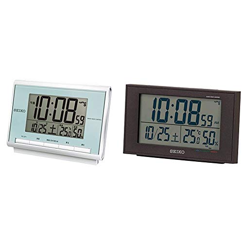 セイコー クロック 目覚まし時計 電波 デジタル カレンダー