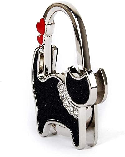 Gancho feminino para bolsa de mão de mesa gancho com suporte de bolsa-padrão-gato-preto-bolsas, aces