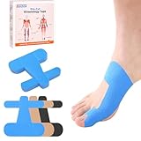 IEADEN Precut Kinesiology Tape for Bunion, 40 Pcs, Bunion Corrector & Relief, Big Toe Support and Pain Relief, Breathable Hypoallergenic Latex-Free Tape (Blue)