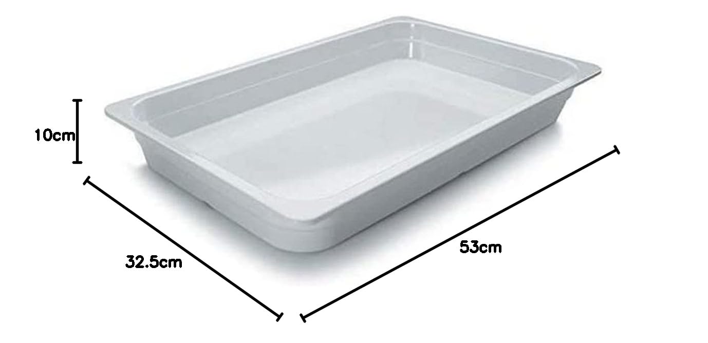 Lacor 66110E - GN-Behalter Melamina, 1/1, 530 x 325 x 100 mm | Utensile professionale duraturo; progettato per prestazioni ottimali e una pulizia rapida in lavastoviglie