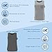 ovand Unisex Shoulder Snap-Access Tank Tops Post Surgery Shirts Tear Away Chemo Shirt Clothes After Rotator Cuff Surgery (US, Alpha, Large, Regular, Regular, Gray)