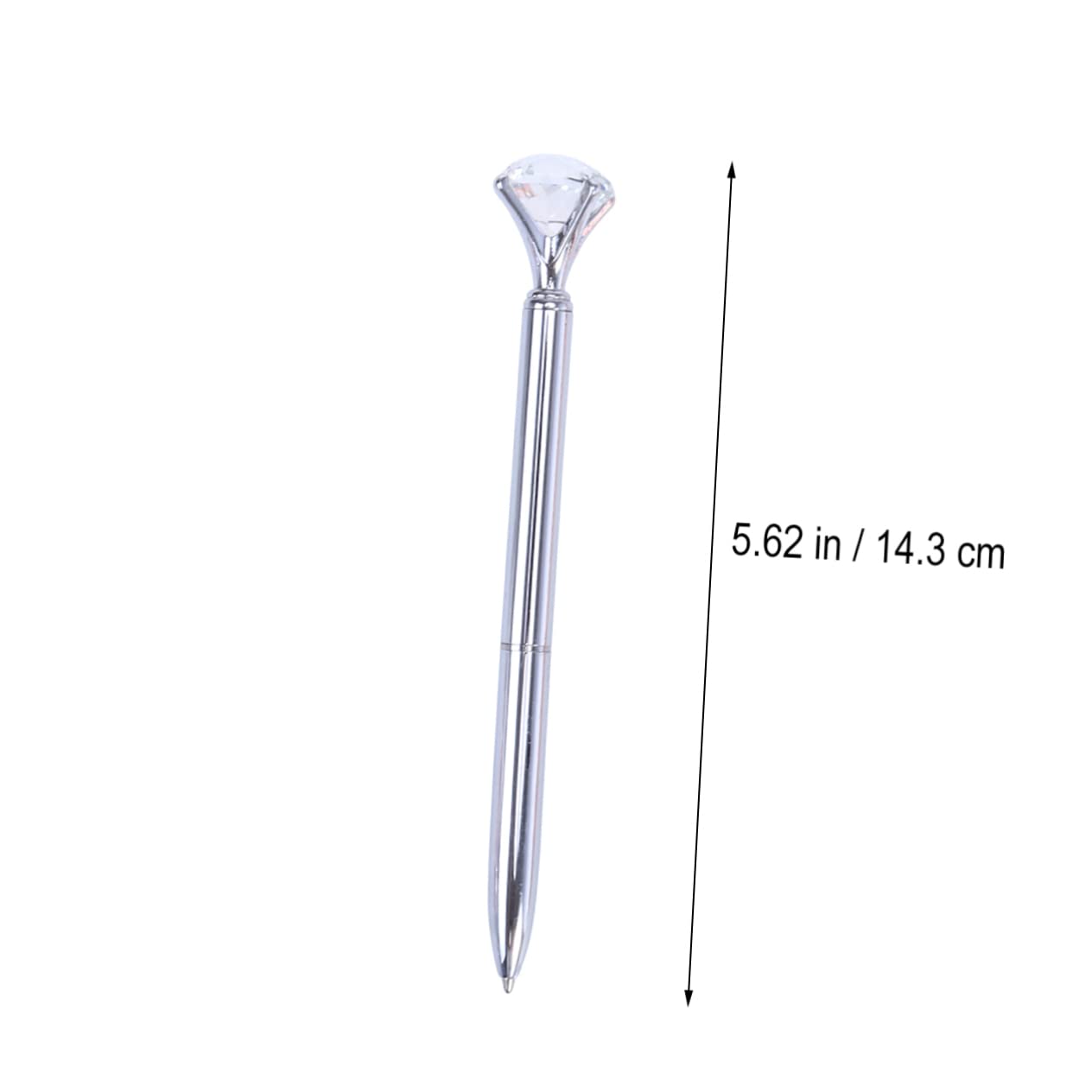 3 Set Di Penne A Sfera Con Punta A Diamante E Manico in Metallo Per Ufficio Argento 3 Pezzi*3