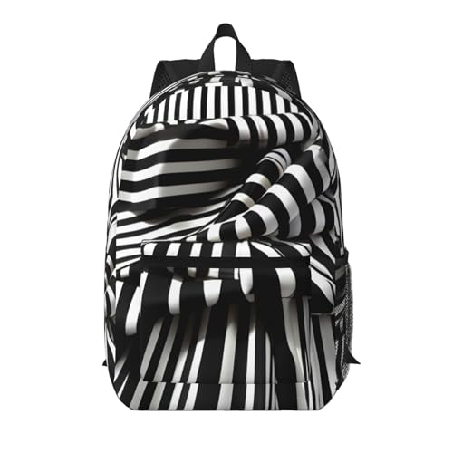 Sac à dos quotidien urbain à rayures pour le travail et les loisirs