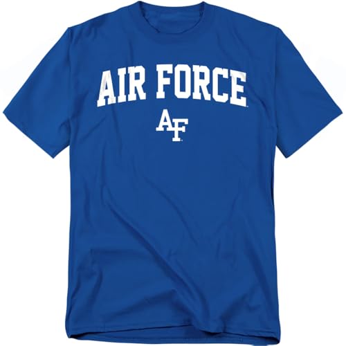 LOGOVISION United States Air Force Academy One Color Arched Unisex Adult T Shirt, Royal, X-Large