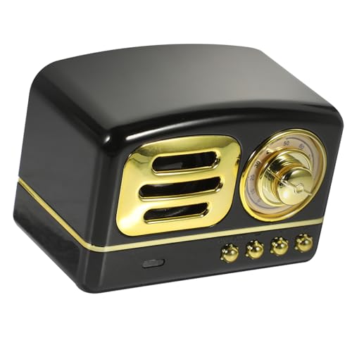 Vaguelly 1Juego Retro Portátil Mini Radio Digital con Vintage Inalámbrica para Audio Interiores y Exteriores