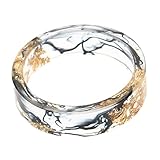 ifundom Anillo de Resina para Mujer Diseño Creativo y Contemporáneo Anillo Transparente Joyería para Ocasiones Diarias y Obsequios