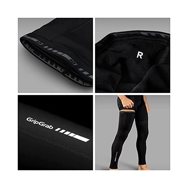 GripGrab Classic Winter Fahrrad Beinlinge Rutschfeste Thermo Radsport Rennrad Gravel MTB Beinwärmer Cycling Leg Warmers – Bild 4