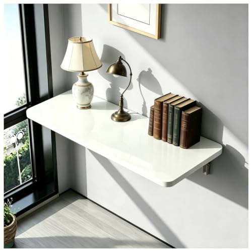 Bureau mural gain de place table de chambre rabattable salon discret