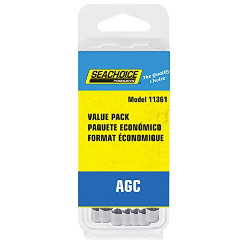SeaChoice 11361 - Pack de 25 fusibles AGC para montaje superficial, 250 V miniatura 1