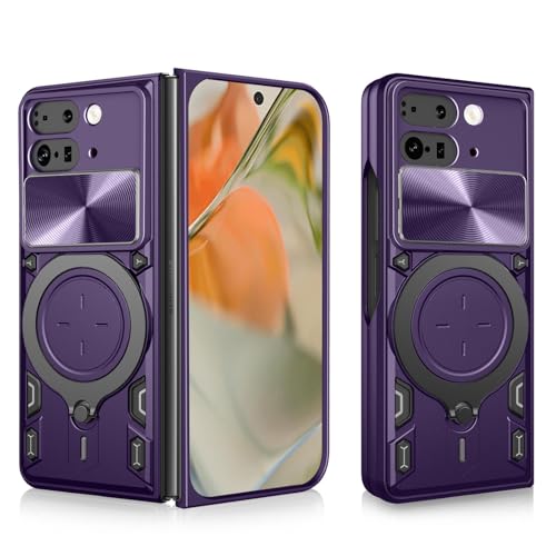 LHNUNP for Google Pixel 9 Pro Fold }OlbgX^hP[X MagSafeΉ [Oz_[JXC_[] X^ wh~ ϏՌ  یP[X, Purple