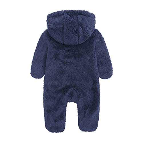 Verve Jelly Nouveau-Né Infantile BéBé GarçOns Filles Ours Oreille Capuche Combinaison Polaire Fermeture éClair Barboteuse Footie Chaud Body Combinaison De Neige Hiver SurvêTement - Image 8