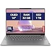 Lenovo Yoga Slim 7 14IMH9 - Ordinateur Portable 14'' OLED WUXGA IA (Intel Core Ultra 7 155H, RAM 32Go, SSD 1To, Intel Arc Graphics,Windows 11 Home) Clavier rétroéclairé AZERTY FR - Lunaire Gris