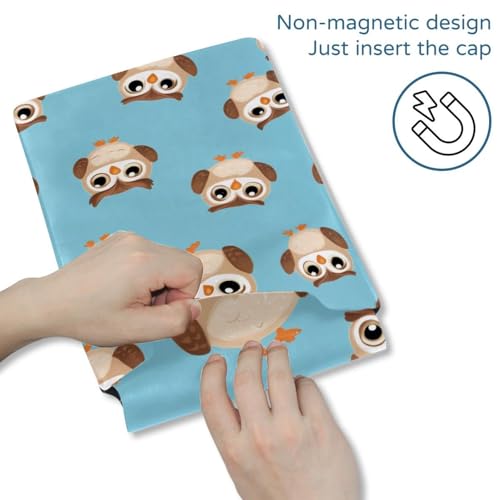 Funda para portátil de 35 x 25,9 cm con diseño de búho azul y protección acolchada antiprocesos 2