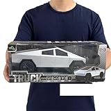 Quavva 1/12 Scale Cybertruck Style RC Car, 2.4GHz Remote Control Electric Pickup Truck with Large Bed, Futuristic Design, Alloy Wheels,Teens & Adults Ages 14+(Sliver,2b)