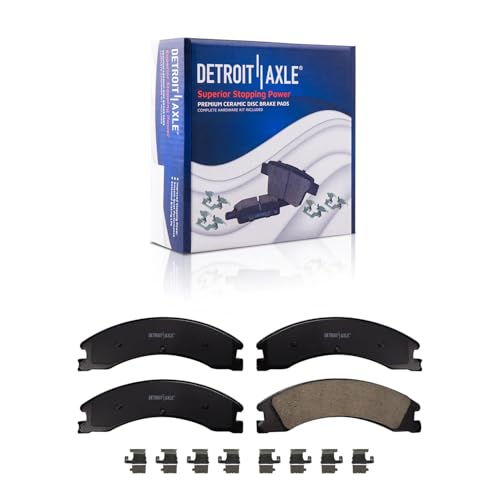 Image of Detroit Axle - Rear Brake Kit for 08-19 2021-2023 Ford E-450 Super Duty | Disc Brake Rotors Ceramic Brake Pads 2009 2010 2011 2012 2013 2014 2015 2016 2017 2018 2022 Replacement 13.58 inch inch