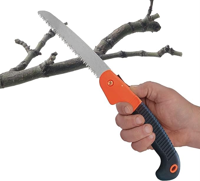 PARATPAR MALL Folding Saw, Heavy Extra Long Blade Hand Saw for Pruning Saw, Rubber Grip Handle Garden Folding Saw for Wood Work Gardening PrWood Camping.-(multicolor) 2