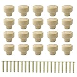 【El paquete contiene】 Contiene 20 Pomos Madera, el tamaño es 2.9 × 2 × 1.7cm, y 20 tornillos, el largo es 2.3cm. Pueden satisfacer sus diferentes necesidades.