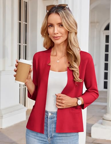 Image of GRACE KARIN 3 /4 Sleeve Sweater Blazer Jackets for Women Business Casual