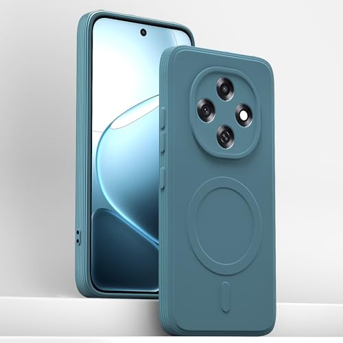 Image of Outlouders Back Cover for Oppo F31 Pro 5G Soft Matte Silicone Cover with Slim Fit | Mag-Safe Logo (Not Mag-Safe Compatible) | Shockproof | Camera Protection Bumper Case (Indigo)