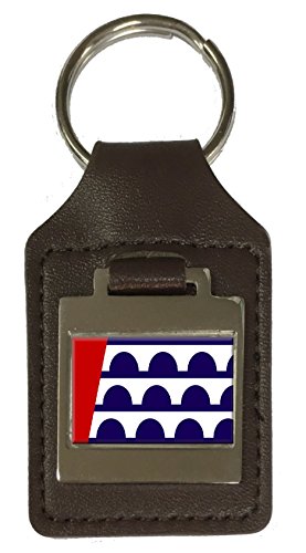 Porte-clés en cuir drapeau américain - Idéal pour vos clés de voiture et voyages