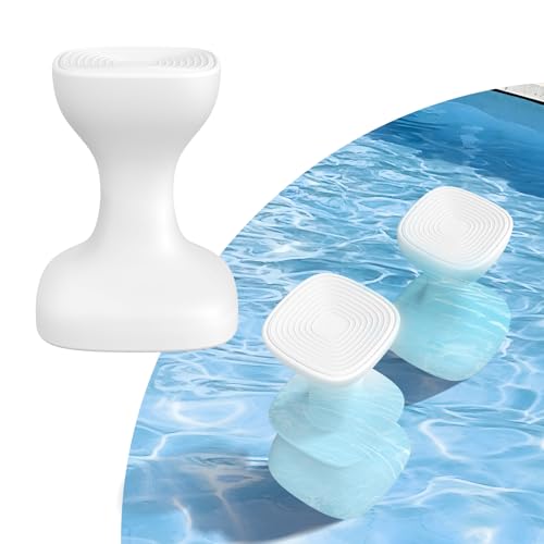 Image of 24 inch Pool stools for Underwater,Pre-Weighted Pool Stool with Adjustable Feet,Bar Seating Non-Float Design,Vinyl-Safe Pool Chairs for Inground Pools,Patio,Outdoor Poolside(1 Stool)