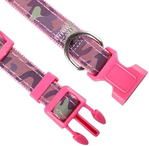 Miniatura 6 de CBBPET - Collar para perras chicas, medianas y grandes collar rosa de nailon brillante, con hebilla de liberación rápida, suave para mascotas