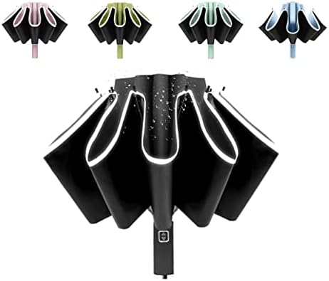 BAODINI UV Umbrella Protection Sun Inverted Compact Windproof Umbrella for Rain 46 Inch Big Size Automatic Reverse Umbrella