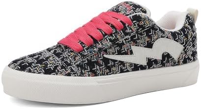 Sneakers for Women Men Skate Shoes Casual Walking Tennis Shoes Jade Black 6