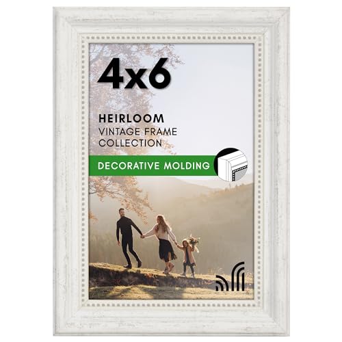 Americanflat 4x6 Vintage Picture Frame - White