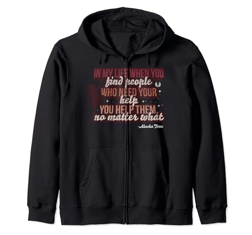 Ahsoka Silhouette Zip Hoodie Star Wars - Portez les valeurs Jedi