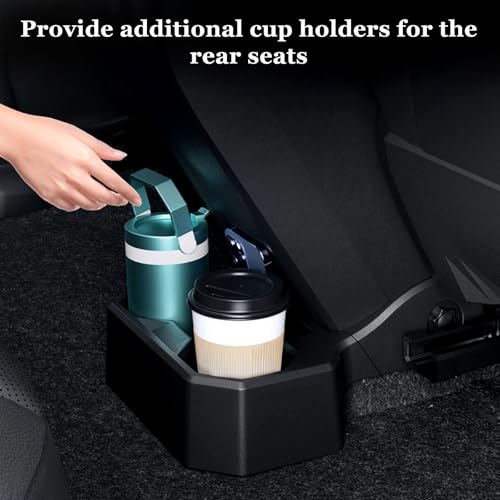 Image of Backseat Floor Cup Holder Console Mounted Drink Holder Rear Storage Organizer Interior Accessories Compatible with Chevrolet /Chevy Trax 2024 2025 2026