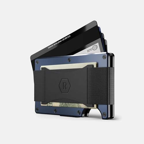 The Ridge Secure Essentials Bundle: Minimalist RFID-Blocking Slim Wallet with Cash Strap & Compact Key Organizer Set (Navy)4