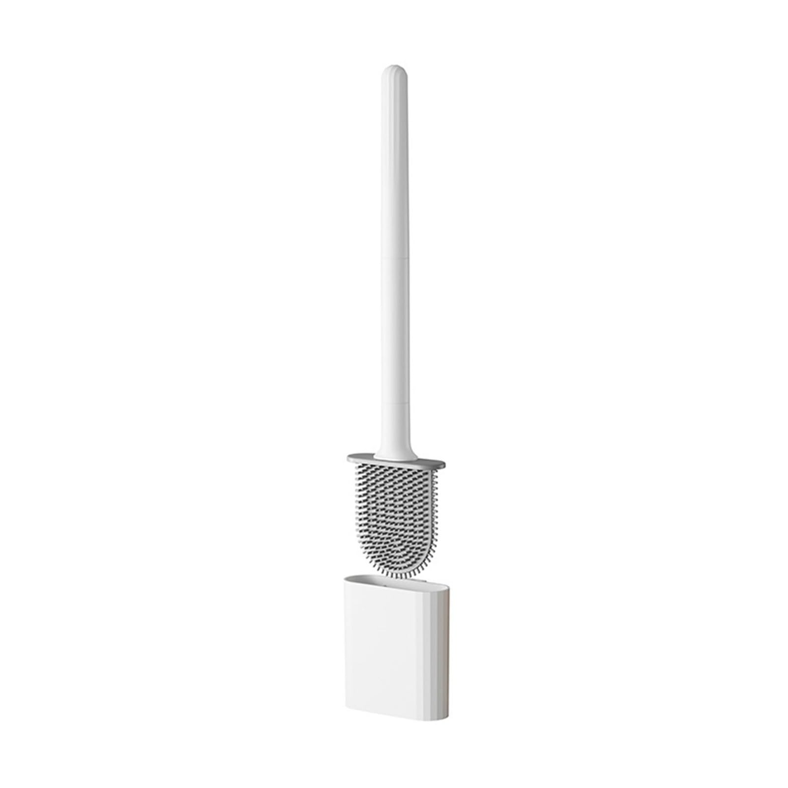 Wall Mounted Silicone Toilet Brush With Holder(C-1pcs)