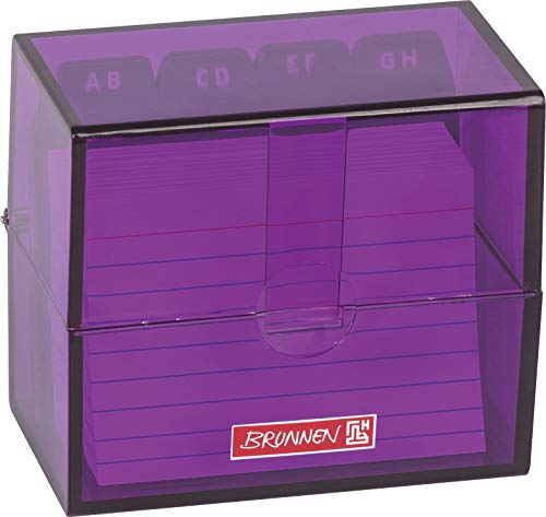 BRUNNEN 102058060 Karteikasten - Colour Code, Maße 8,5 x 7,5 x 4,8 cm - purple