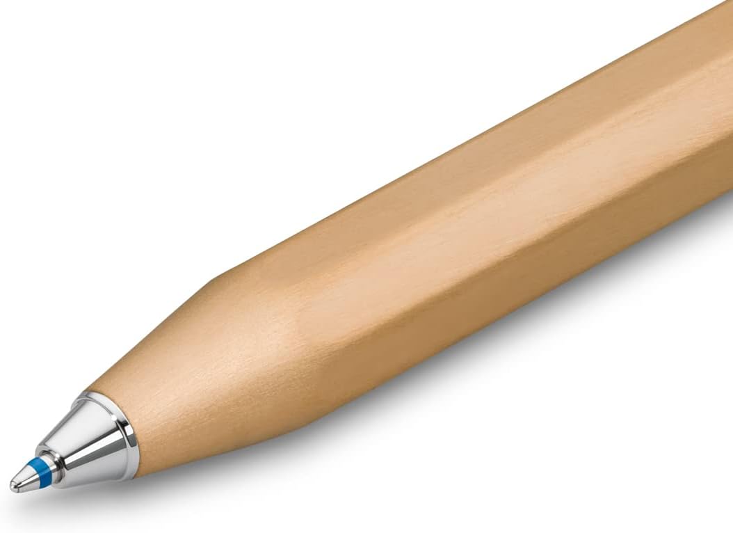 Kaweco Ball Pen BRONZE SPORT I Retractable Ballpoint Pen with Standard D1 Refills in a nostalgic Tin Box I Metal Ball Pen 10.5 cm